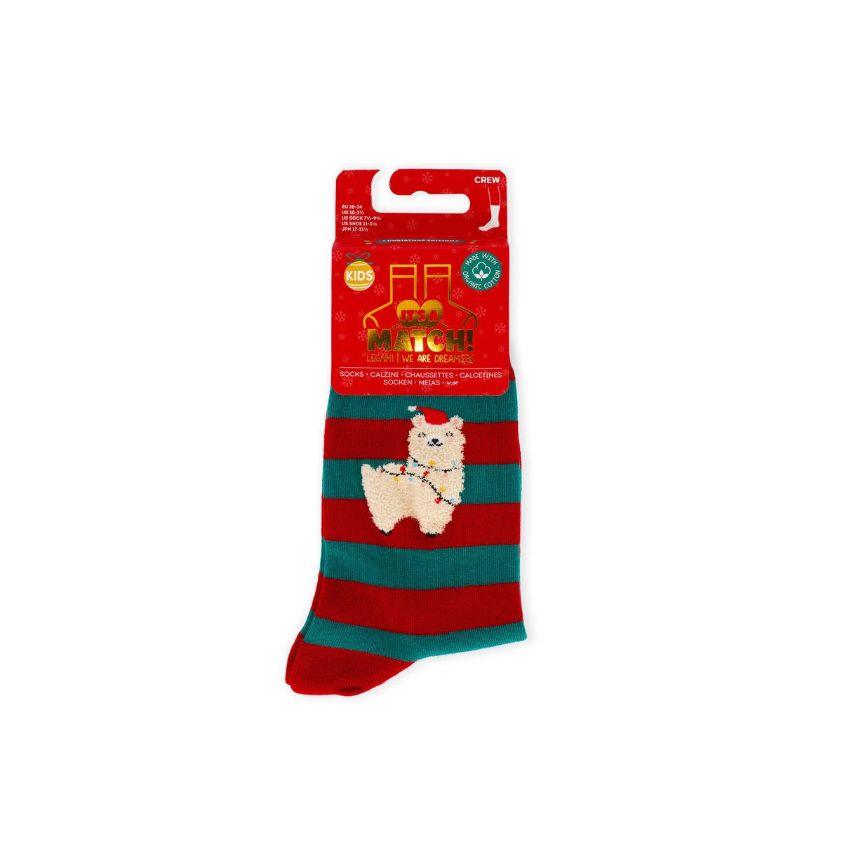 Legami - Calcetines de Navidad para Niños Llama Talla 28-35 - ¡Un Ajuste Perfecto!