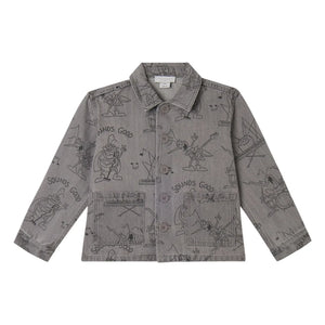 Stella McCartney Kids - Chaqueta de Insectos de Algodón Orgánico | Gris Oscuro