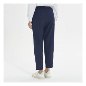 Pomandère - Pantalones de lana elástica | Azul marino