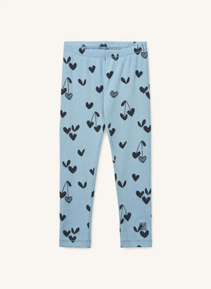 Liewood - Leggings con Rayas de Nervio Corazón de Algodón Orgánico | Azul