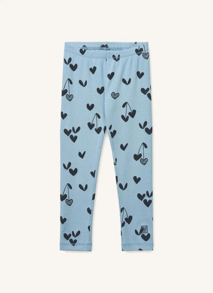 Liewood - Leggings con Rayas de Nervio Corazón de Algodón Orgánico | Azul