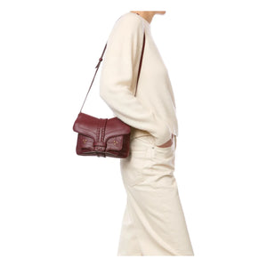Jérôme Dreyfuss - Bolso Harry S piel de cabra granulada | Rojo oscuro