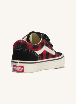 Vans - Zapatillas Scratch Old Skool V Buffalo Plaid Cuadros | Rojo