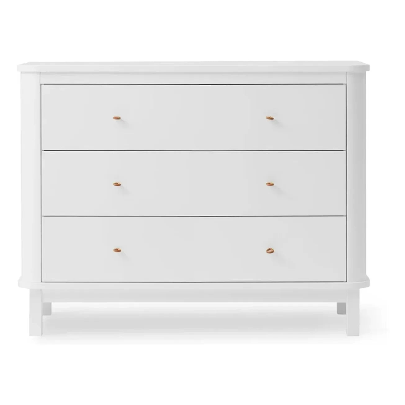 Oliver Furniture - Cómoda de 3 cajones de roble | Blanco