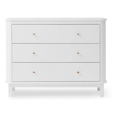 Oliver Furniture - Cómoda de 3 cajones de roble | Blanco