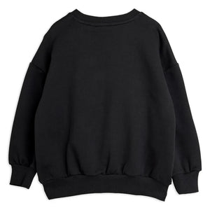 Mini Rodini - Çizgili Fare Sweat Organik Pamuk | Siyah