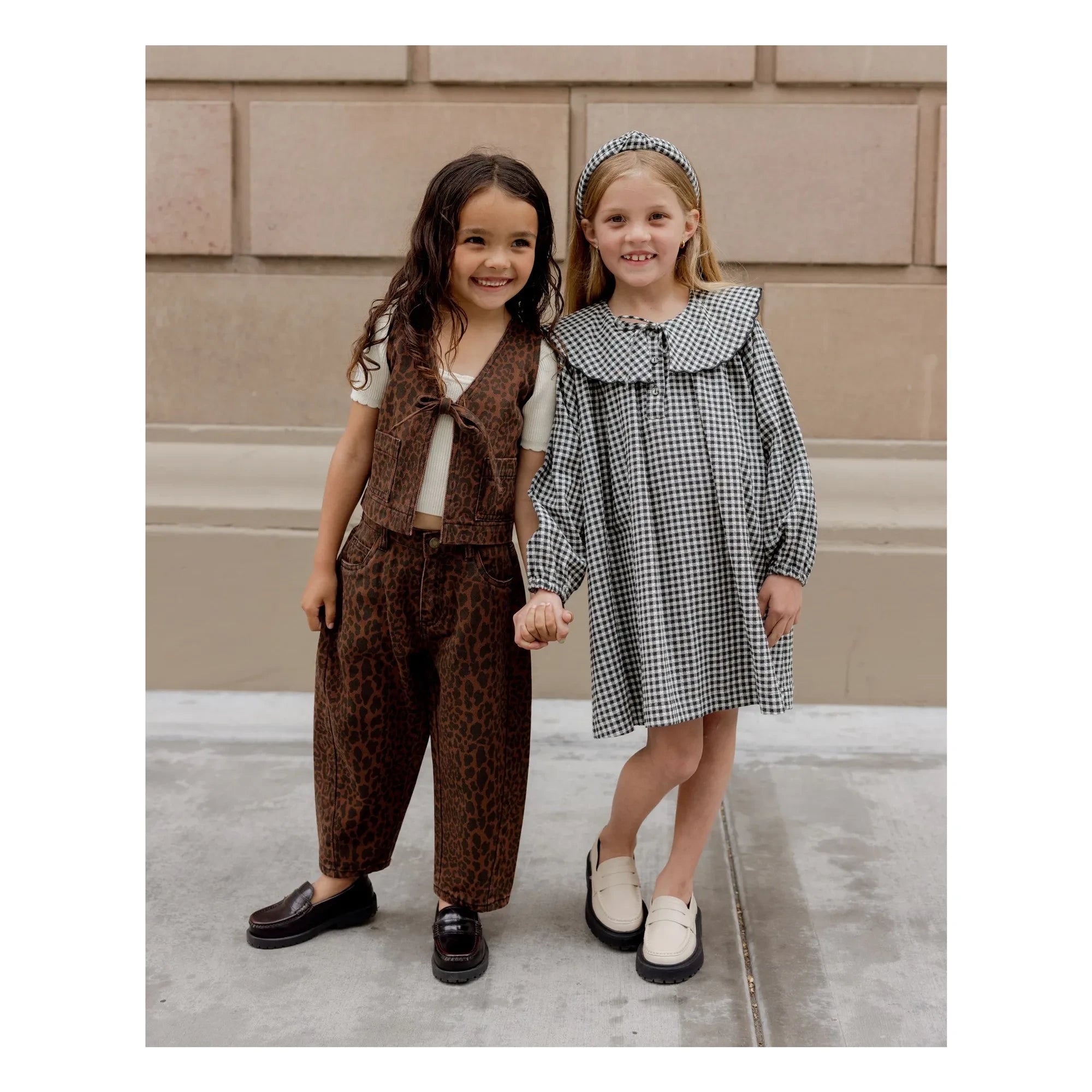Rylee + Cru - Pantalón Barrel Estampado de Leopardo | Marrón