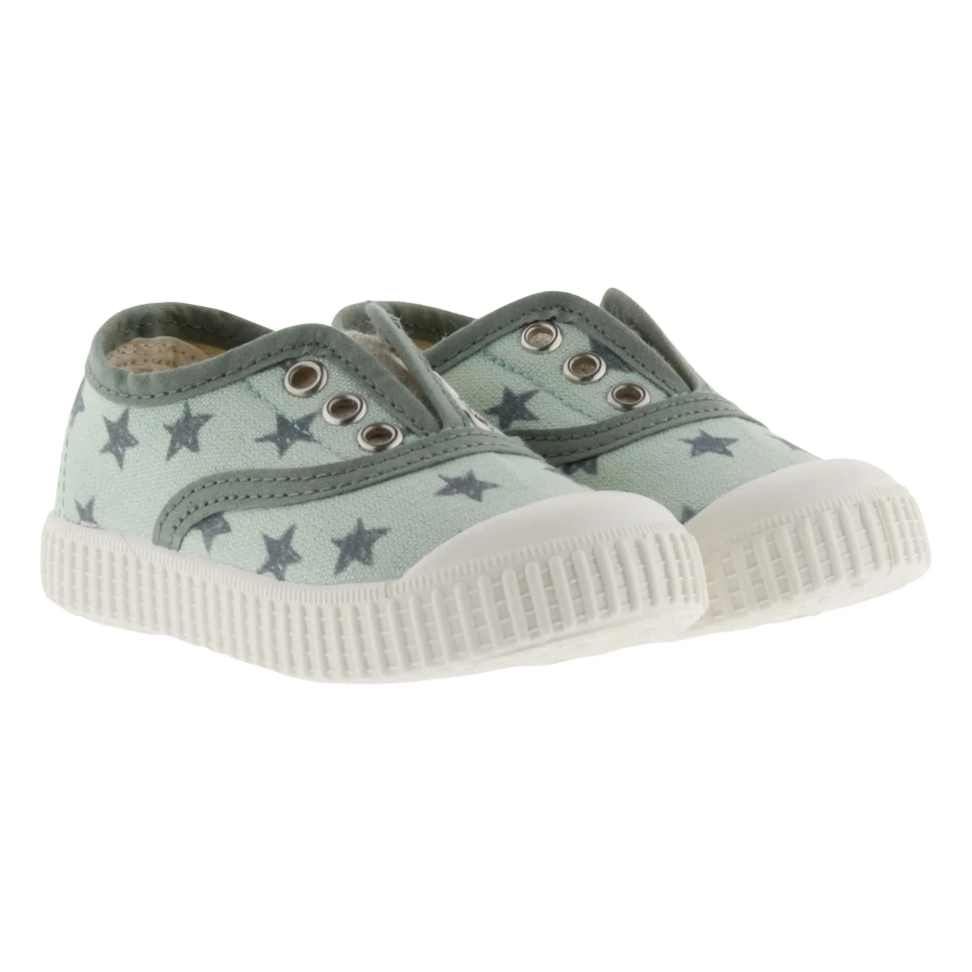 Victoria - Zapatillas de lona elásticas Etoiles | Agua verde