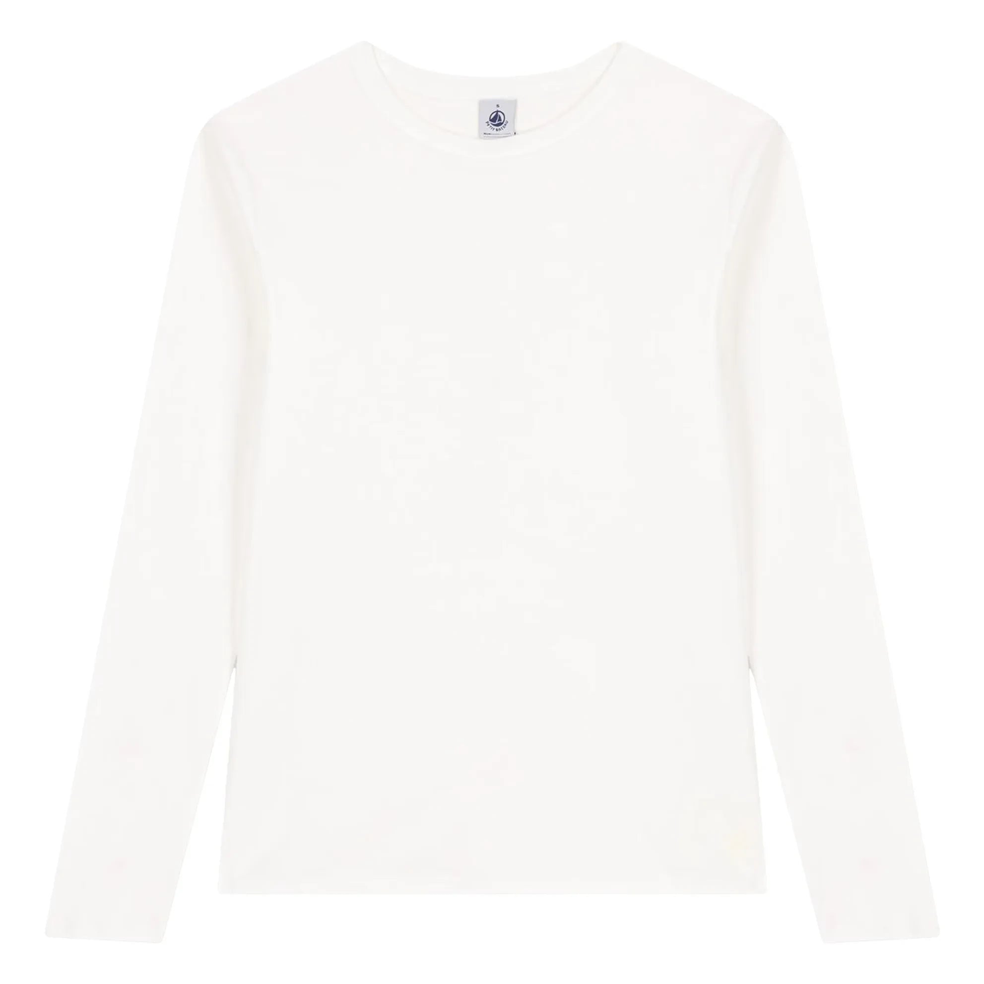 Petit Bateau - Camiseta de manga larga icónica - Colección para mujer | Blanco