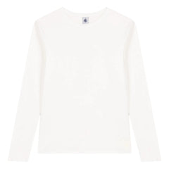 Petit Bateau - Camiseta de manga larga icónica - Colección para mujer | Blanco