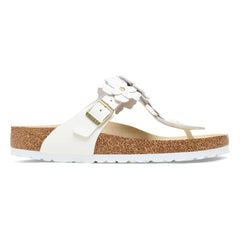 BIRKENSTOCK - Sandalias Gizeh con flores de piel natural | Blanco
