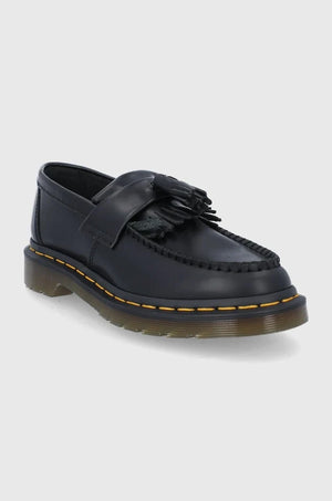 Mocasín de cuero con pespuntes amarillos Adrian de Dr. Martens