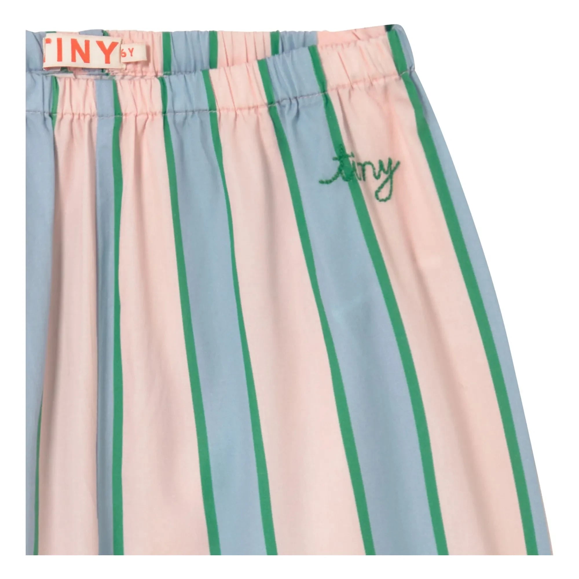 Tinycottons - Pantalón de rayas con cordones | Rosa Claro