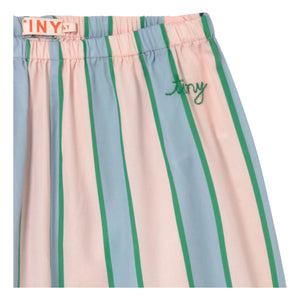 Tinycottons - Pantalón de rayas con cordones | Rosa Claro