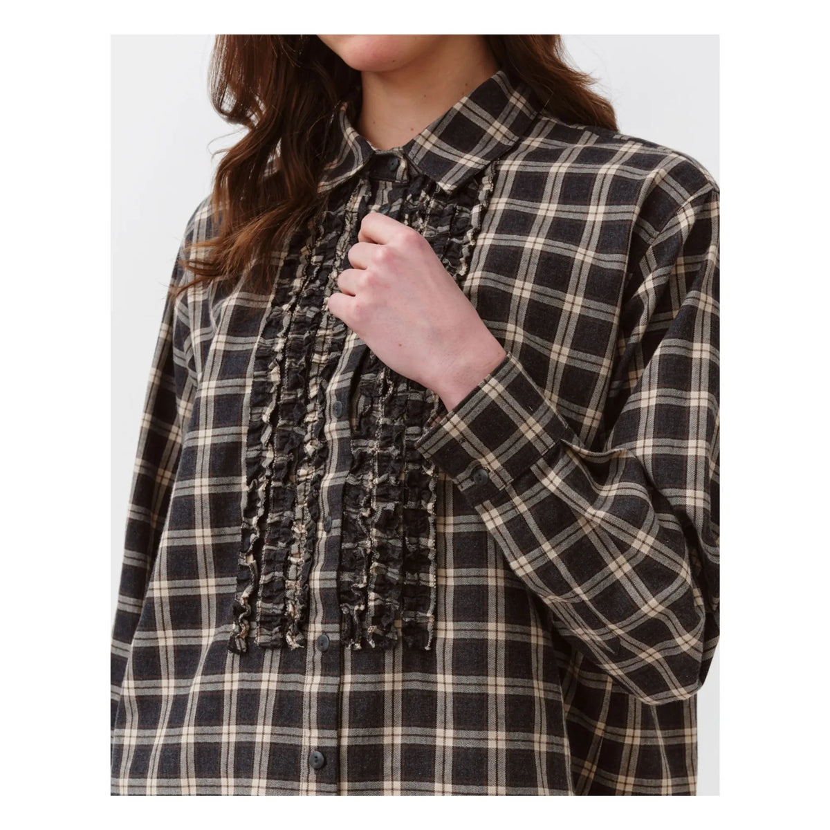 Diega - Blusa de algodón Castilana | Gris