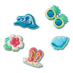 Crocs - Set de 5 Jibbitz Beach Time | Azul