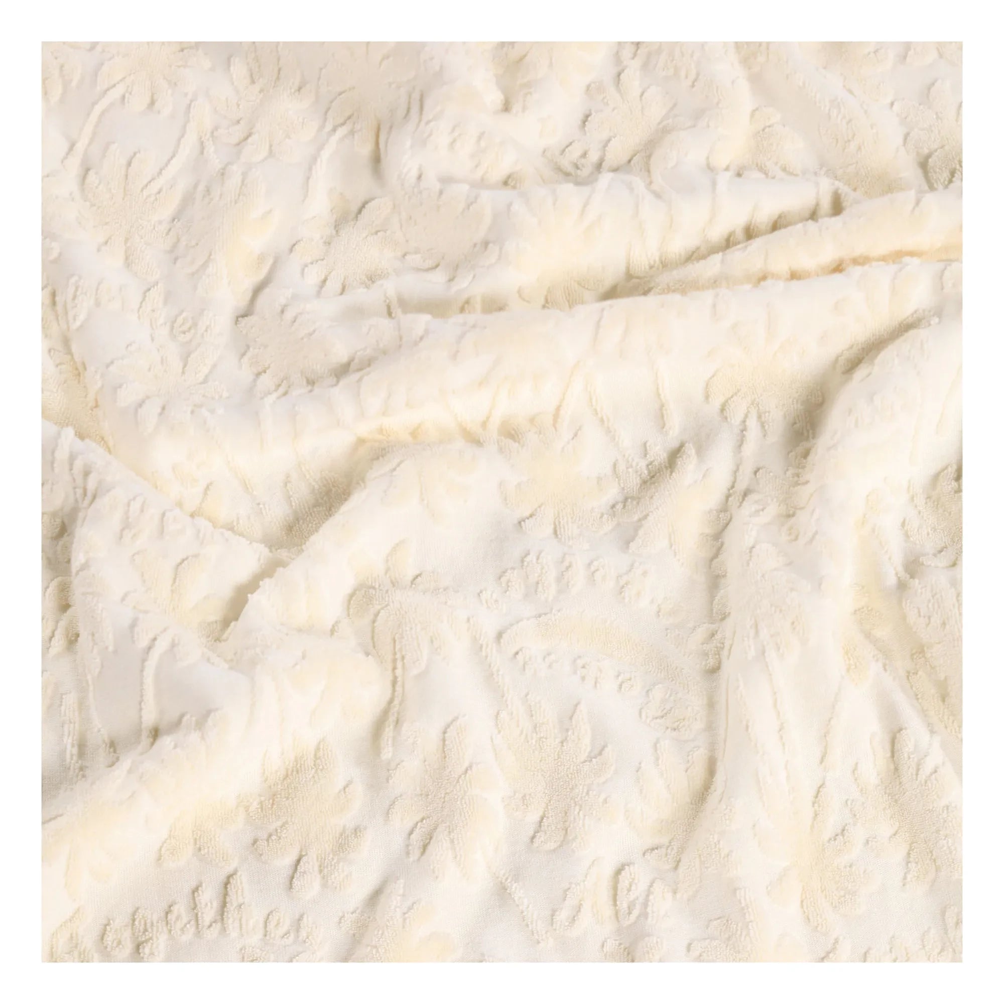 Molo - Poncho de baño con textura de palmeras | Crudo