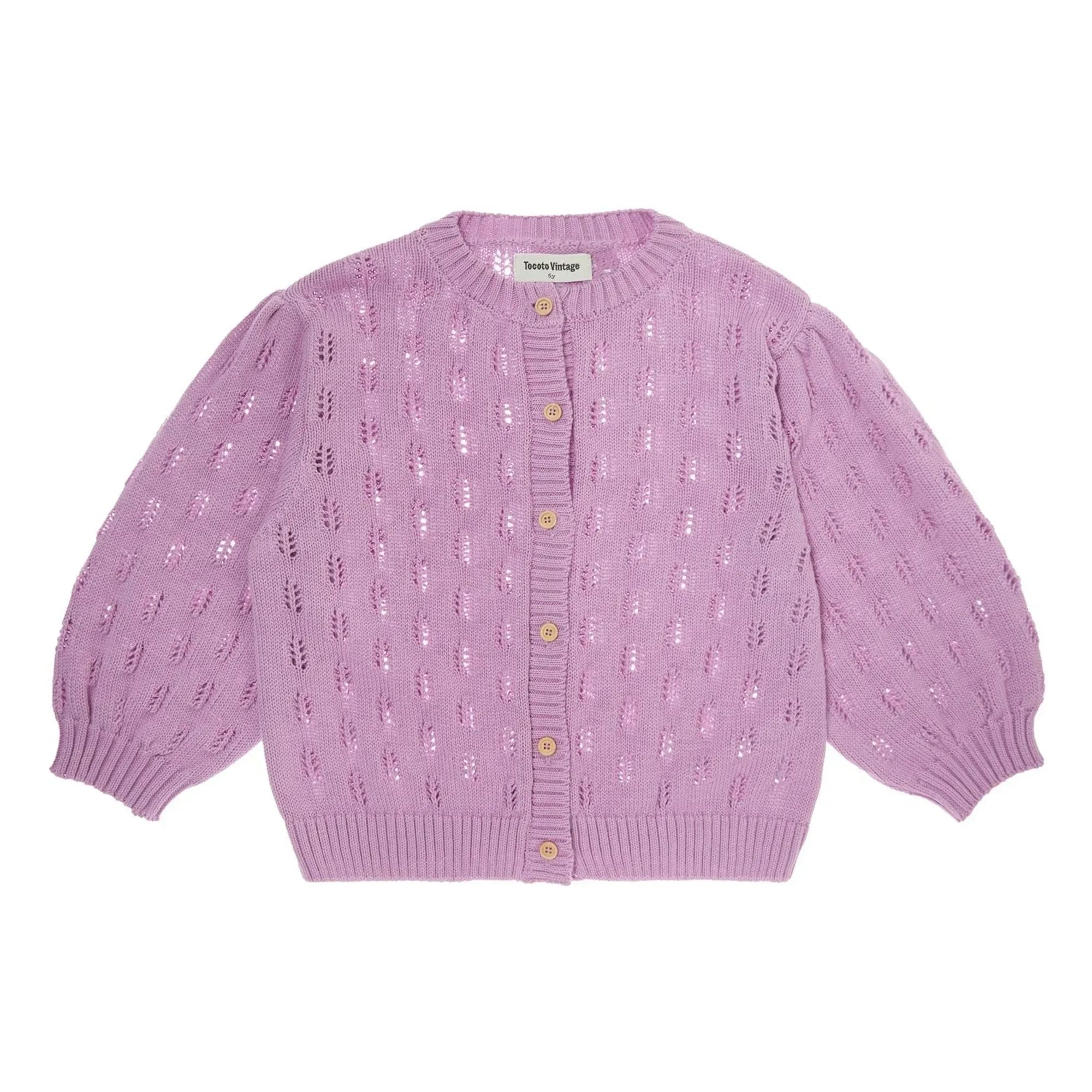 Tocoto Vintage - Cárdigan de punto floral | Lila