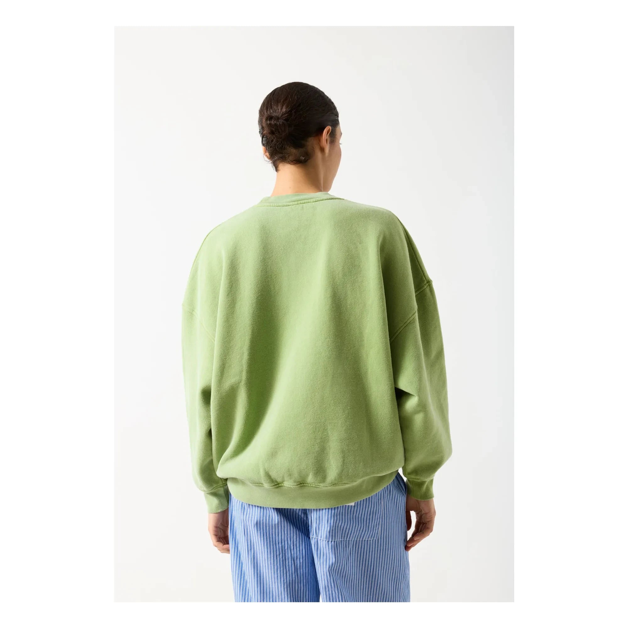American Vintage - Sudadera Plizzy de algodón | Verde pálido
