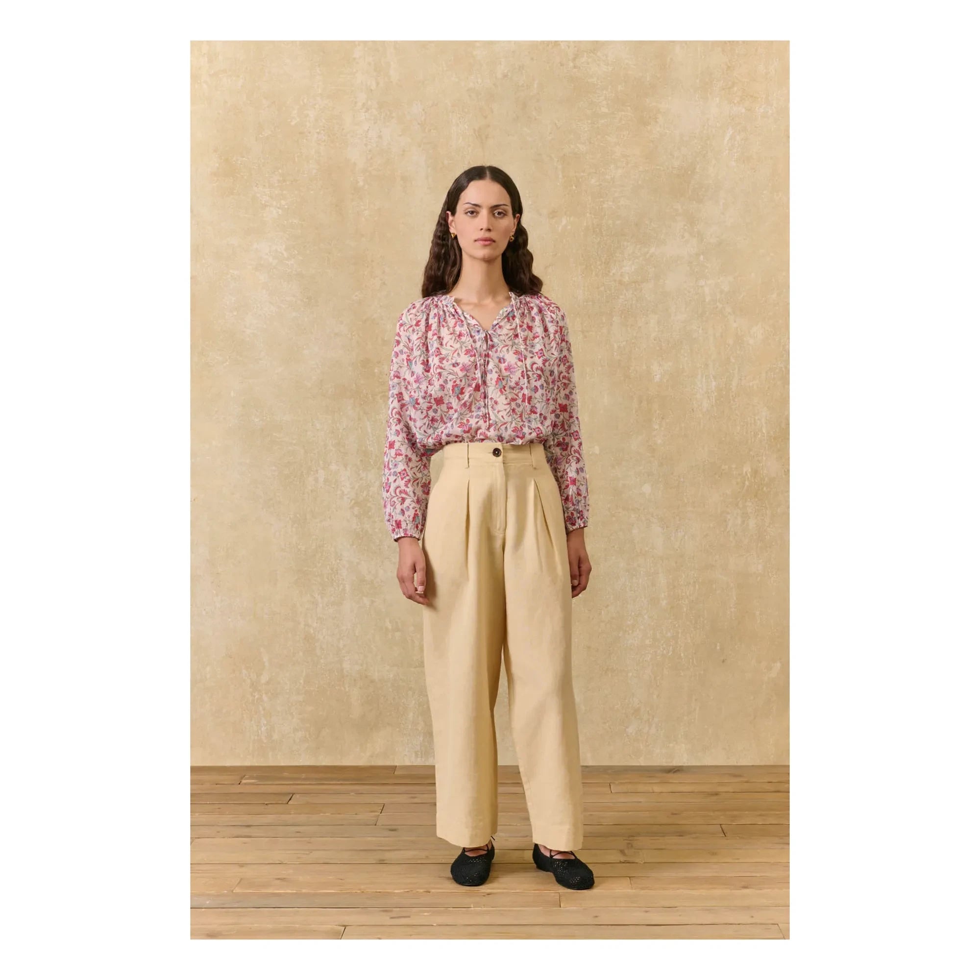 Louise Misha - Blusa Nicoliana de Algodón Orgánico | Rosa