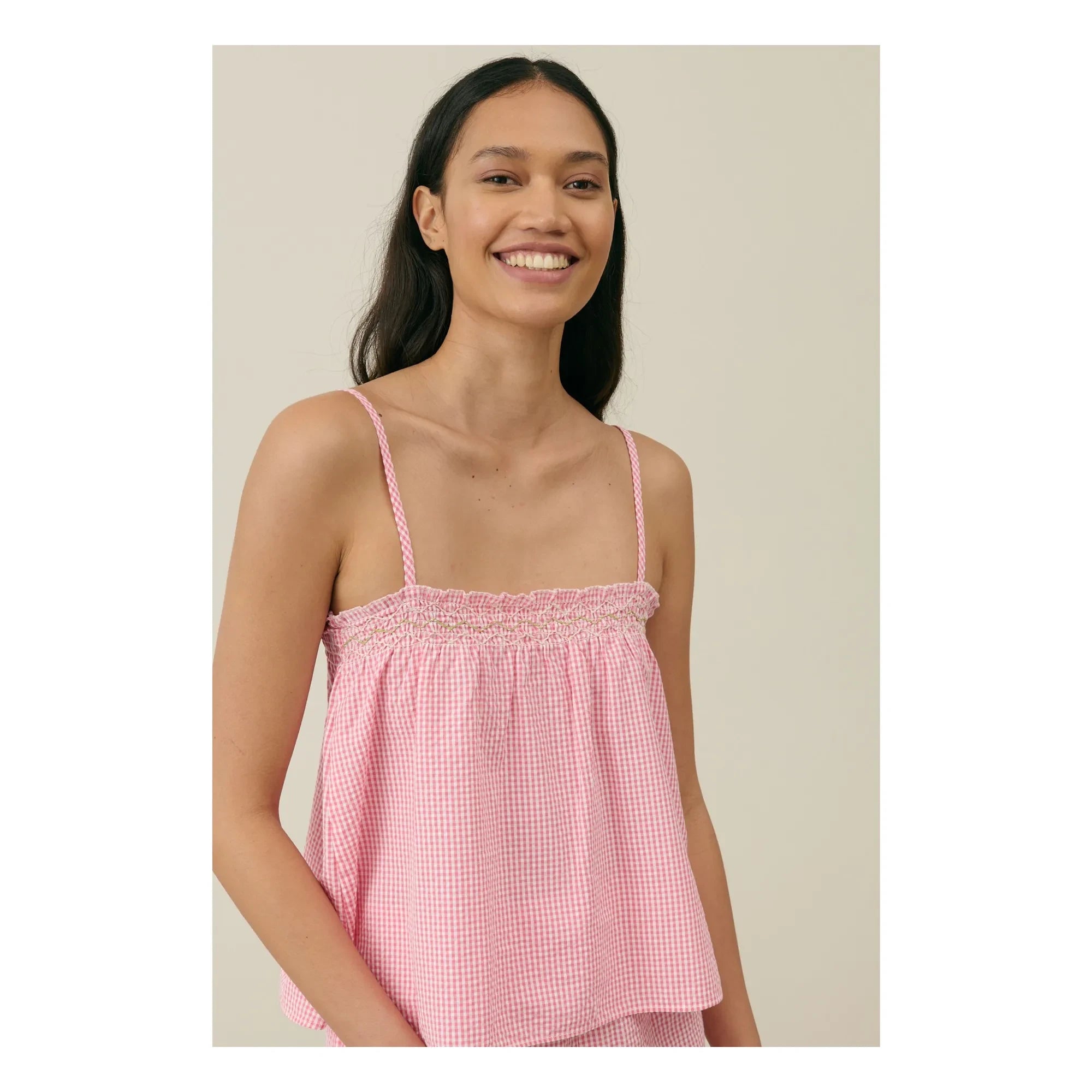 Louise Misha - Pijama Minala Vichy - Colección mujer | Rosa