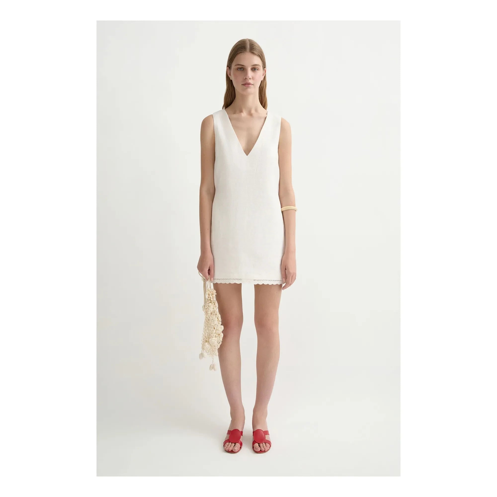 Posse - Vestido de lino Effi | Crema