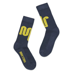 Main Story - Calcetines con logo de algodón orgánico | Azul marino