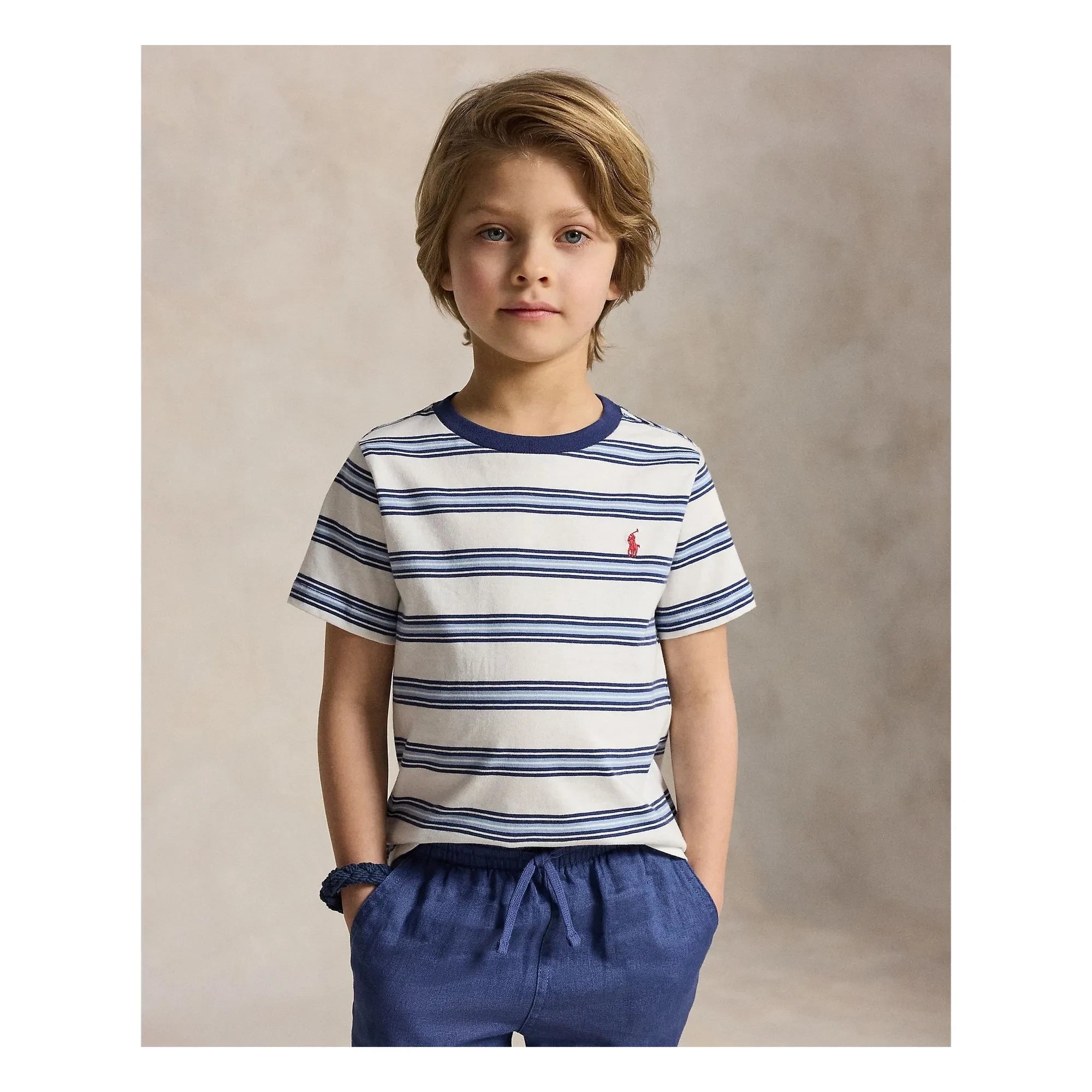 Ralph Lauren - Camiseta de rayas con logo | Azul
