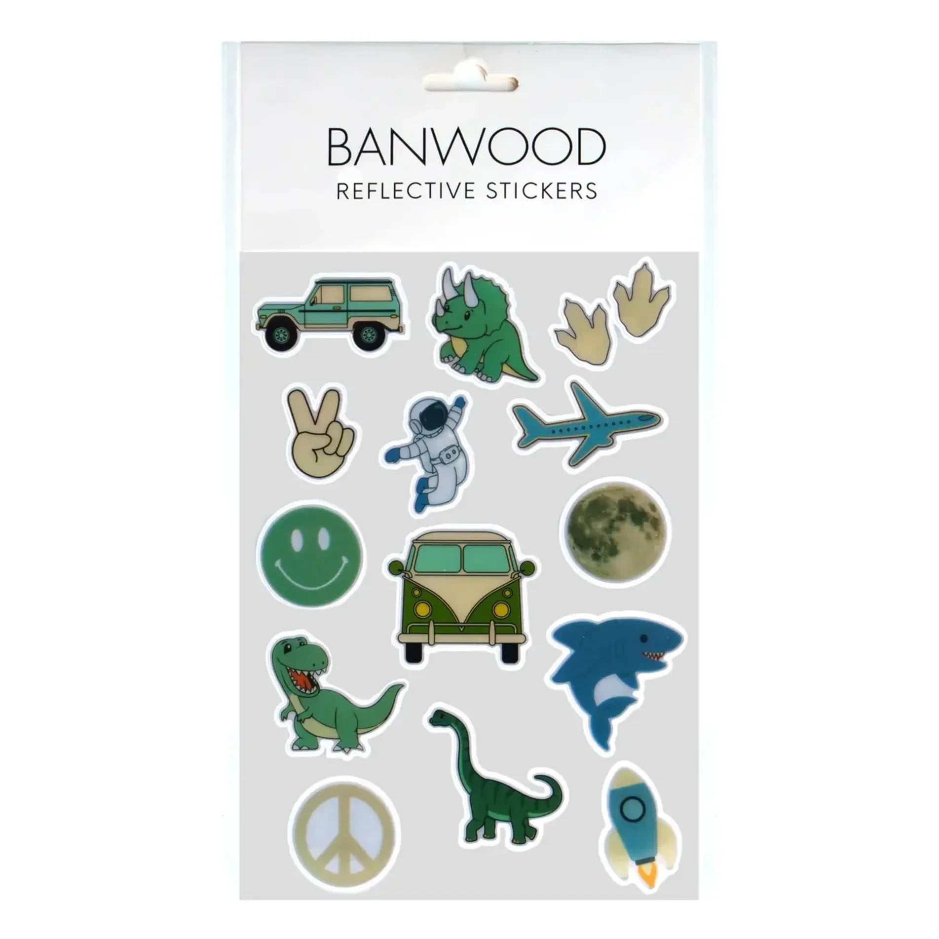 Banwood - Yansıtıcı Çıkartmalar - Dinolar