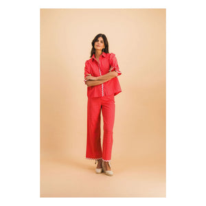 Elise Chalmin - Jim Camisa de algodón | Roja
