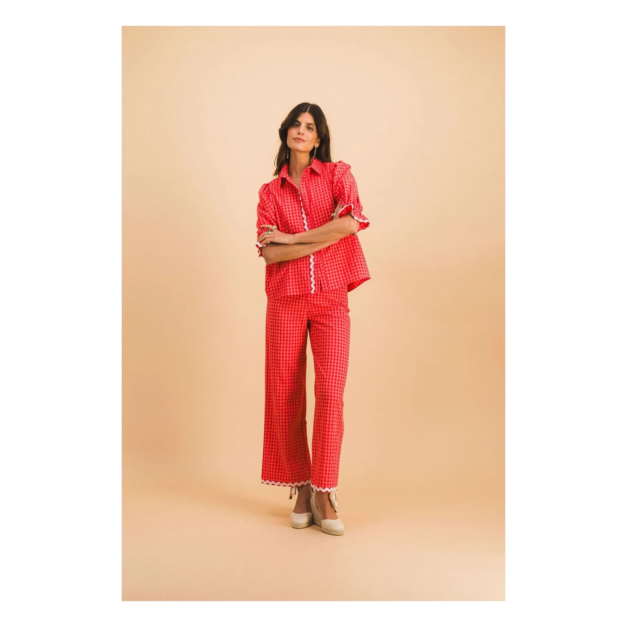 Elise Chalmin - Jim Camisa de algodón | Roja