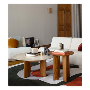 The Socialite Family - Mesa auxiliar Carlotta enchapada en roble iroko | Iroko