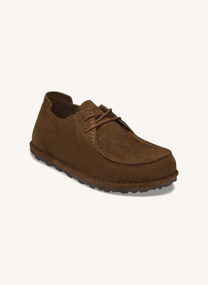 BIRKENSTOCK - Utti Mocasín de ante con cordones | Marrón oscuro