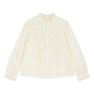Bonpoint - Blusa Jorja de gasa de algodón | Blanco