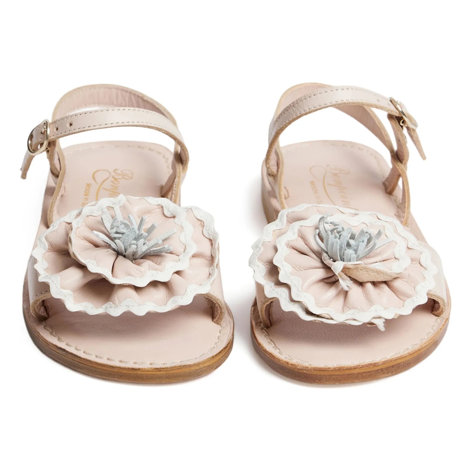 Bonpoint - Sandalias Lola Fleurs | Rosa empolvado