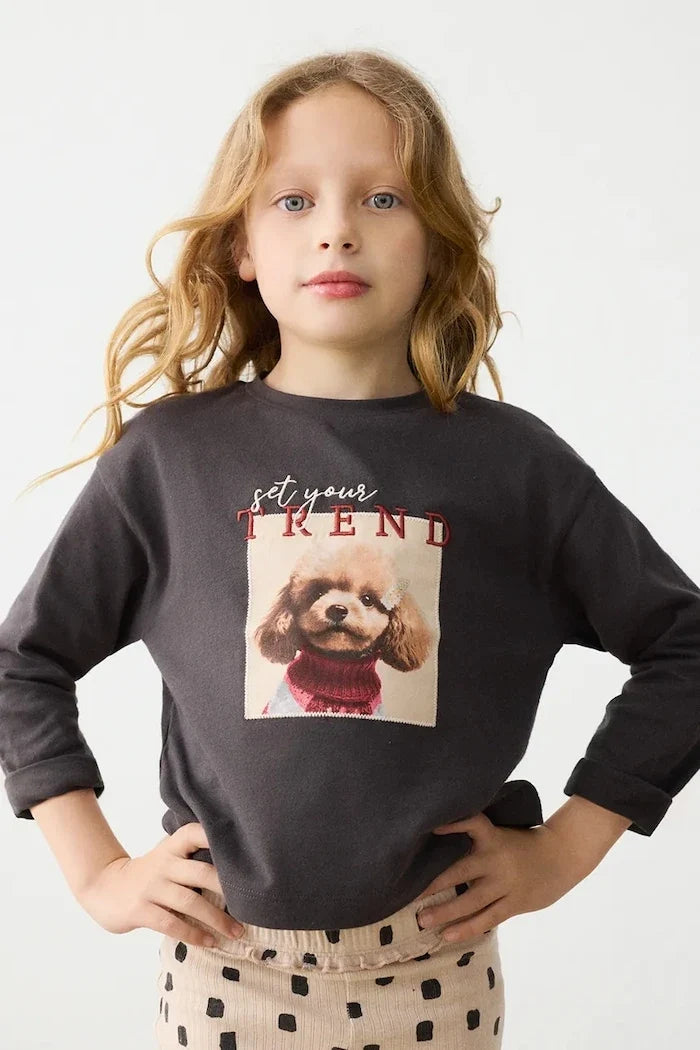 Blusa Mayoral de manga larga de algodón para niña