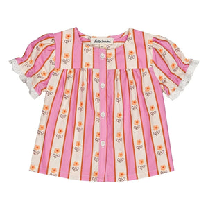 Hola Simone - Blusa de rayas Lana | Rosa