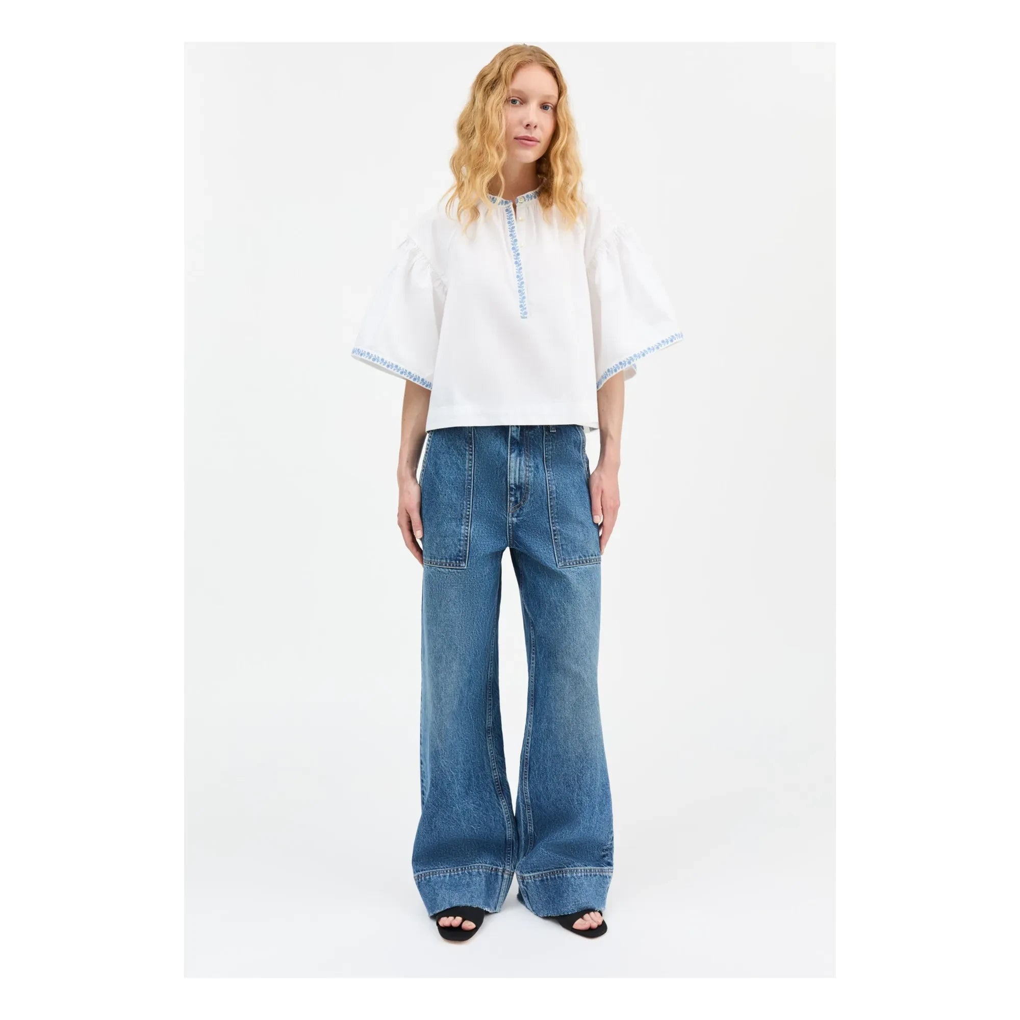 Skall Studio - Blusa Bonne de algodón | Blanco