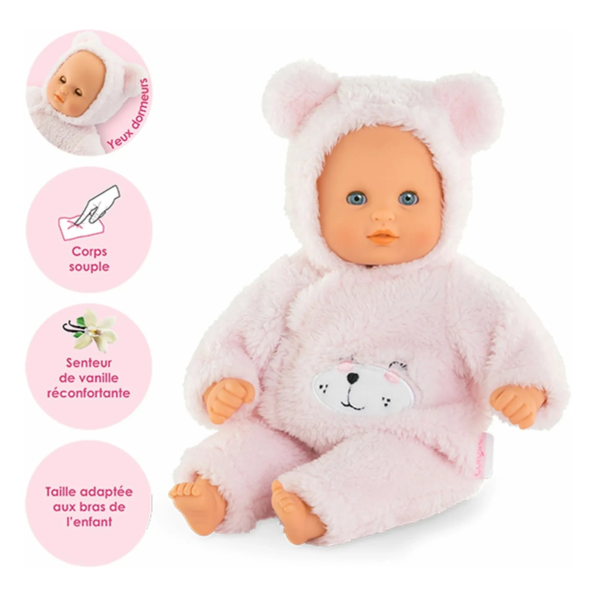 Corolle - Mi primera muñeca - Osito de Amor y accesorios | Rosa pálido