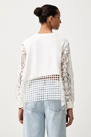 AllSaints Blusa de algodón y elastano MALORIE LS TOP para mujer