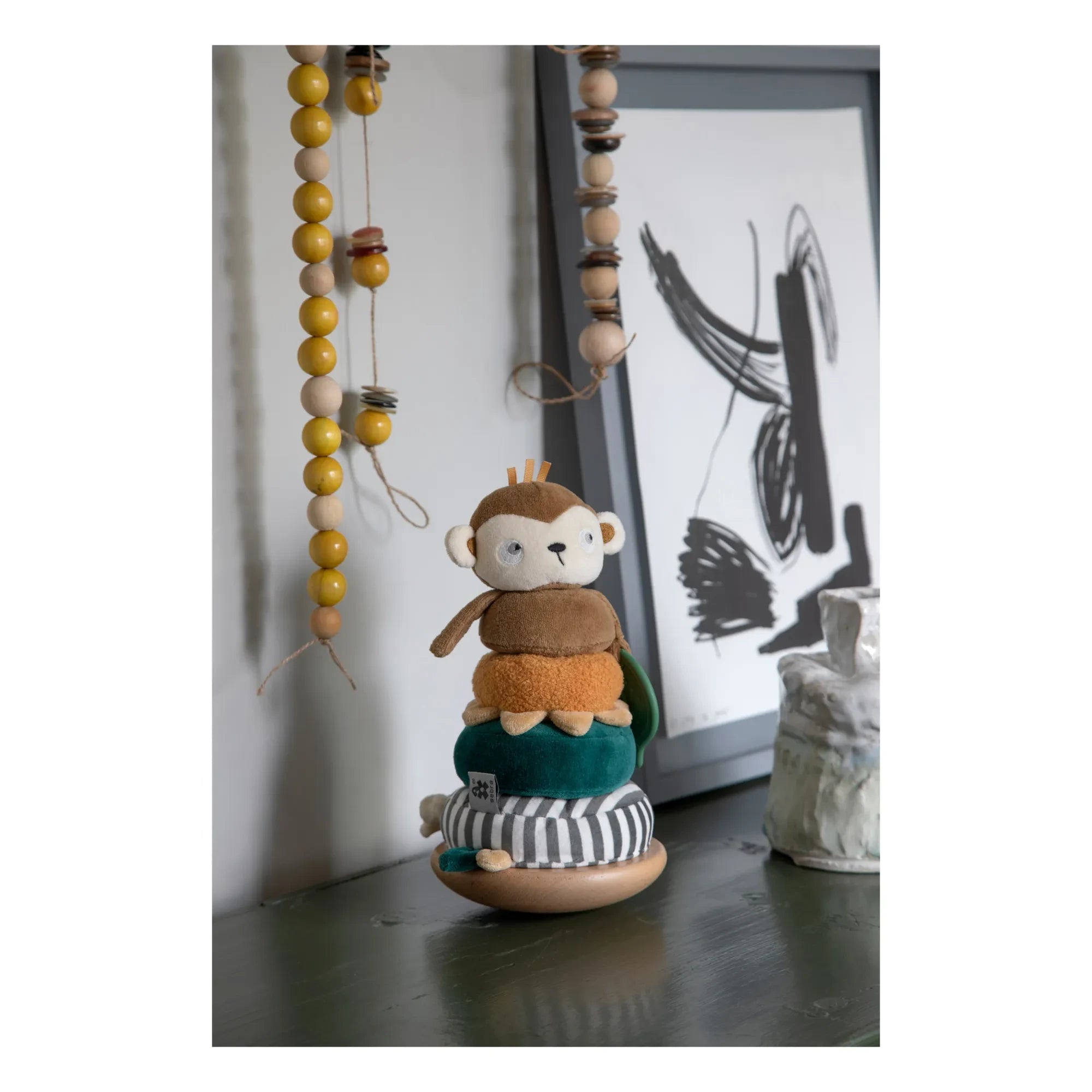 Sebra - Mono Balancín de Peluche y Madera