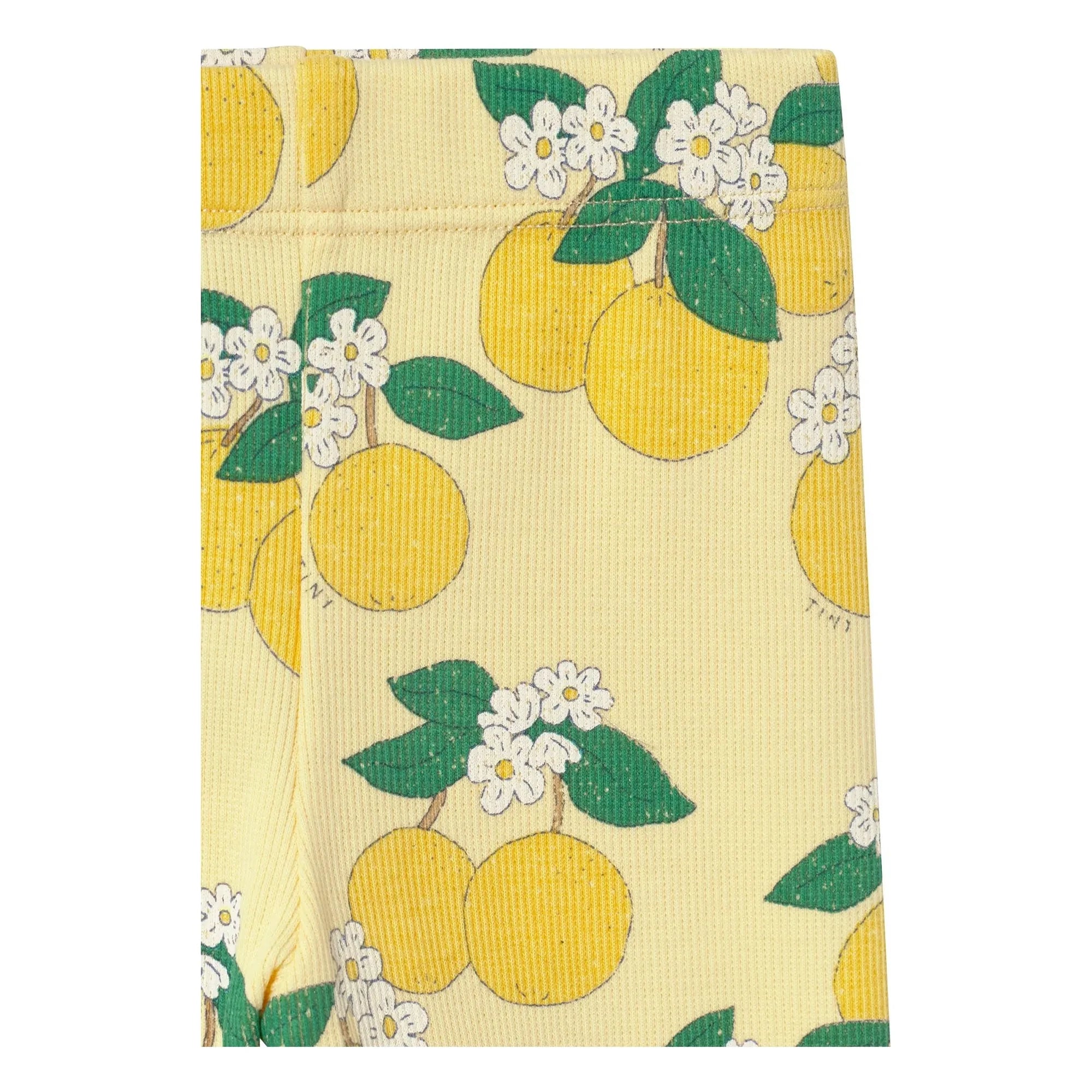 Tinycottons - Legging de canalé naranja de algodón orgánico | Amarillo claro