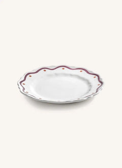 Serax - Plato de postre Charly de diseño de olas - Conjunto de 2 | Morado