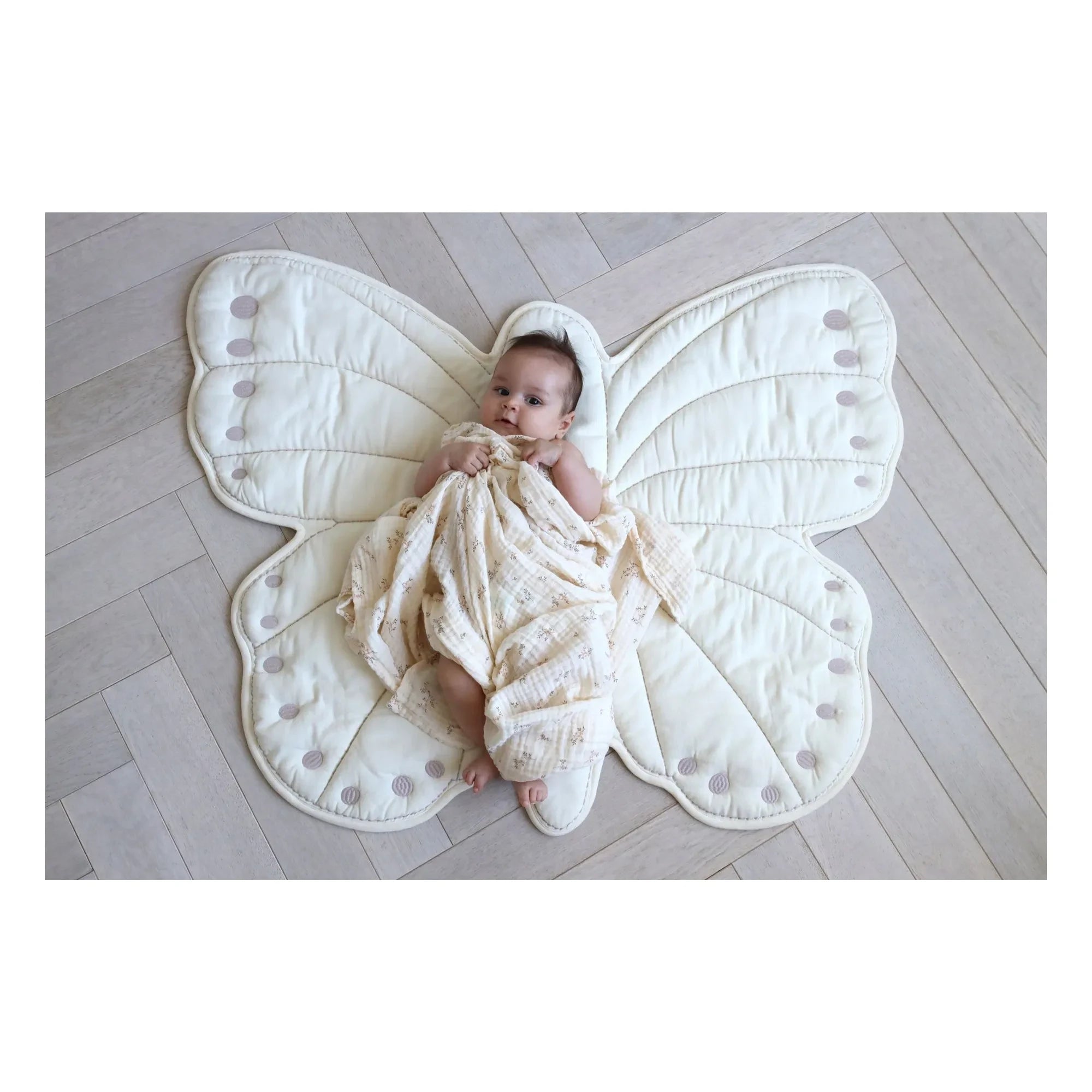 Cam Cam - Alfombra de juego Papillon | Crudo
