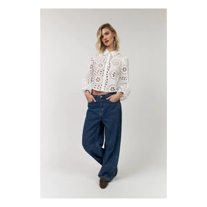 Lollys Laundry - Camisa de algodón Remy | Blanco
