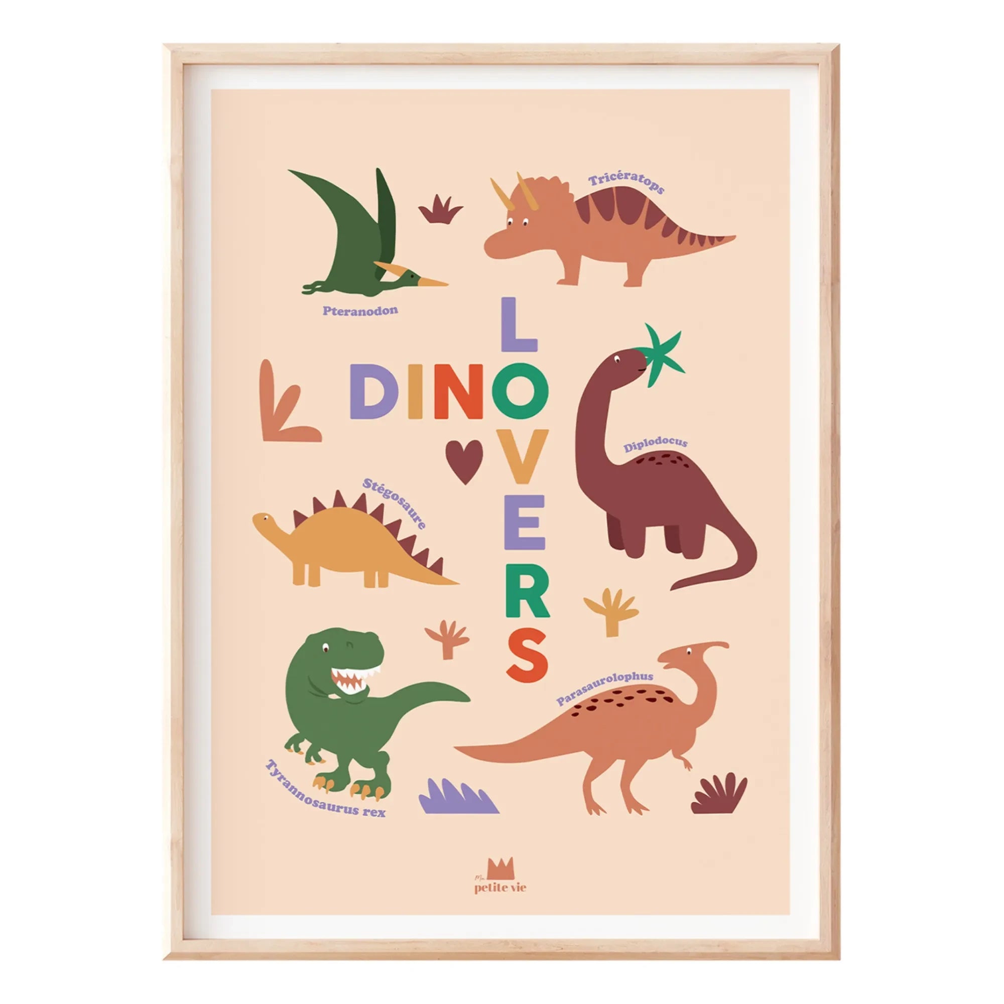 Ma petite vie - Póster Educativo de Dinosaurios