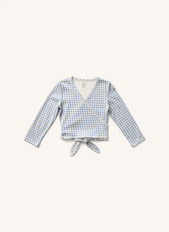 Soor Ploom - Vichy Wrap T-Shirt | Azul claro