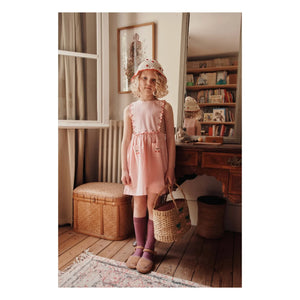 Emile et Ida - Vestido de Peto a Cuadros de Algodón Orgánico | Rosa
