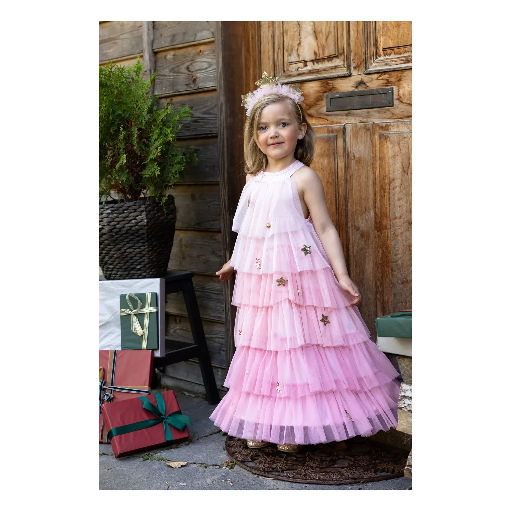 Great Pretenders - Vestido de árbol de Navidad con diadema | Rosa
