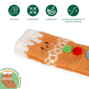 Legami - Calcetines Antideslizantes de Jengibre para Adultos - ¡Una Compatibilidad Perfecta!